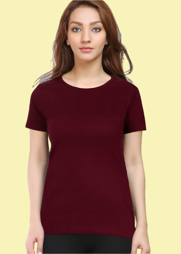 SOLID Women Regular fit Tshirt