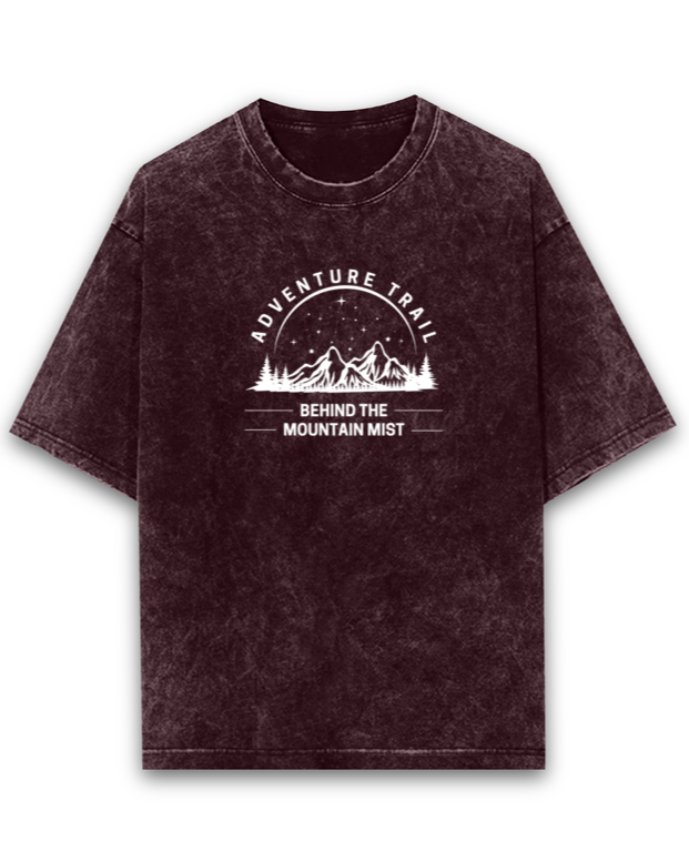 ADVENTURE Acid-wash Oversized Unisex Classic T-Shirt