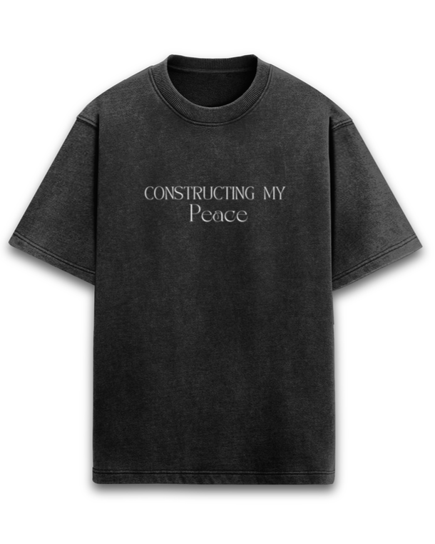CONSTRUCTING PEACE ACID-WASH Oversized Unisex Classic T-Shirt