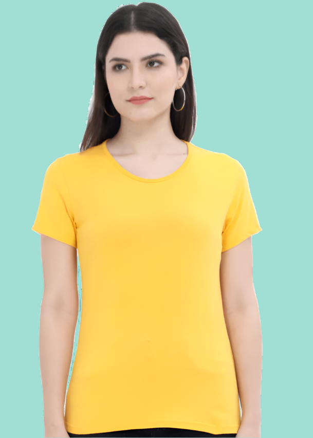 SOLID Women Regular fit Tshirt