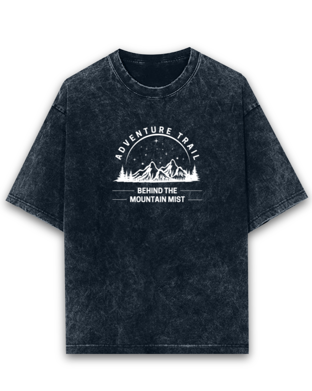 ADVENTURE Acid-wash Oversized Unisex Classic T-Shirt