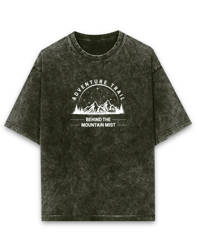 ADVENTURE Acid-wash Oversized Unisex Classic T-Shirt