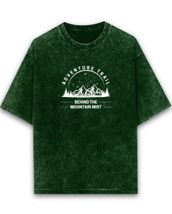 ADVENTURE Acid-wash Oversized Unisex Classic T-Shirt