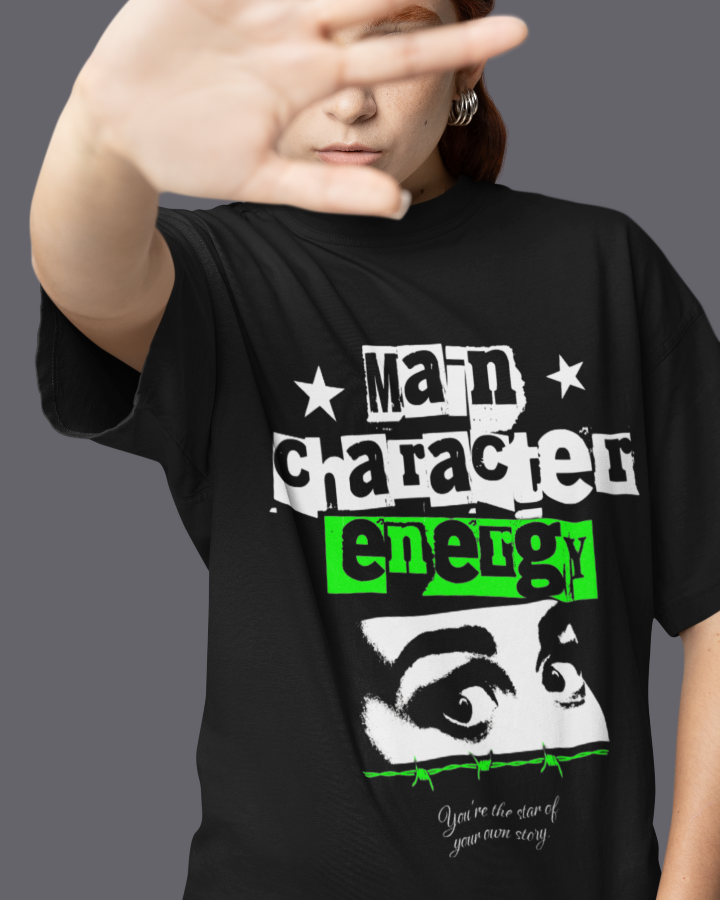 Main Character Energy Unisex Oversized T-Shirt