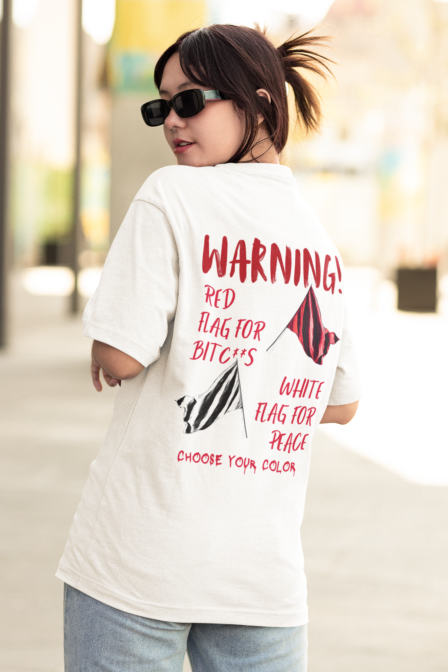 RED FLAG Terry Oversized Unisex T-Shirt