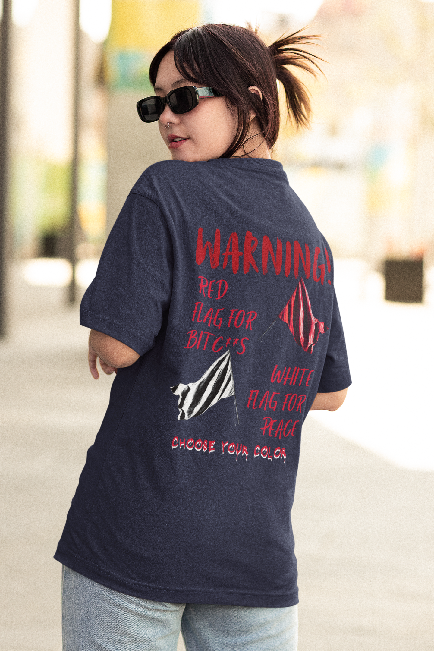 RED FLAG Terry Oversized Unisex T-Shirt