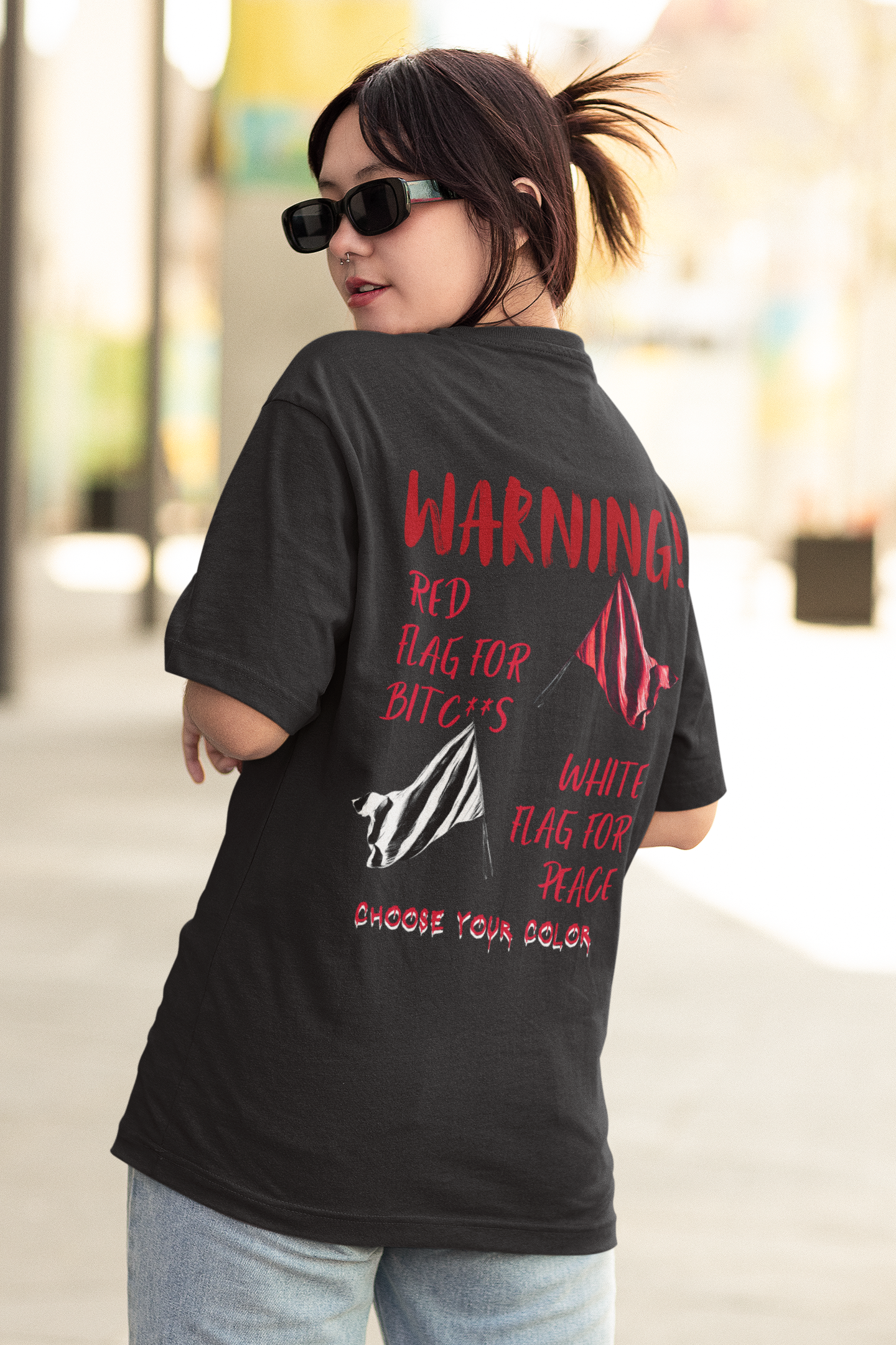 RED FLAG Terry Oversized Unisex T-Shirt