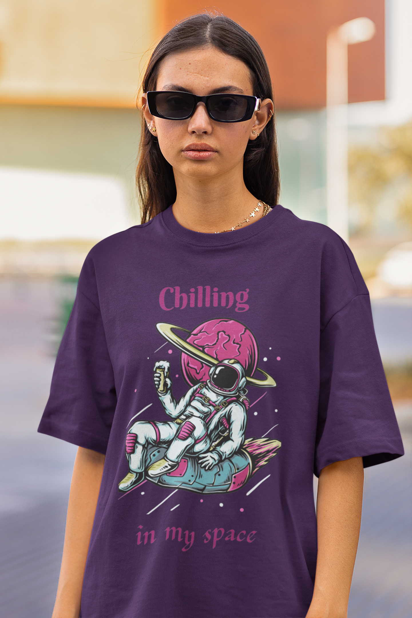 Chilling in space Oversized Unisex Classic T-Shirt