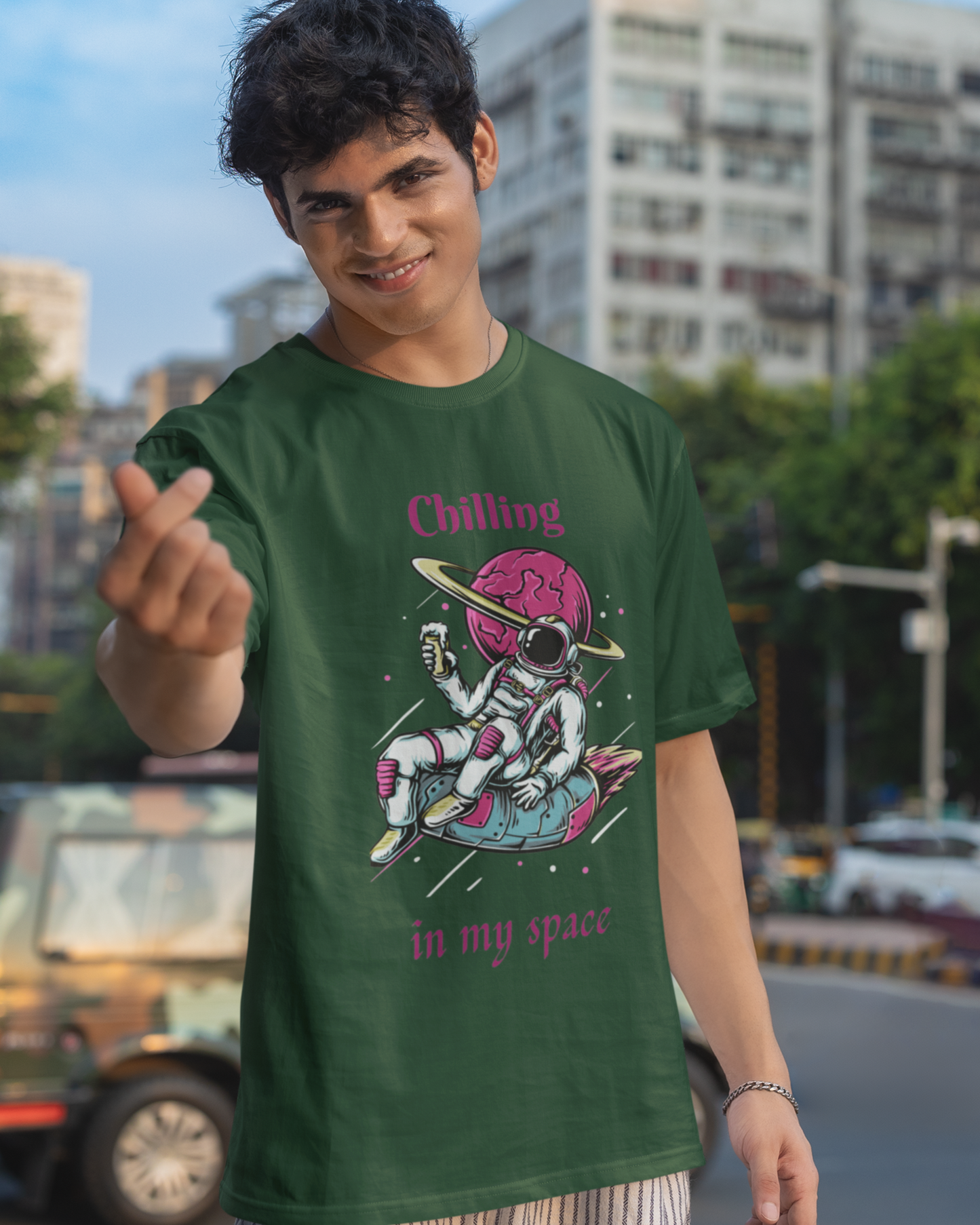 Chilling in space Oversized Unisex Classic TShirt