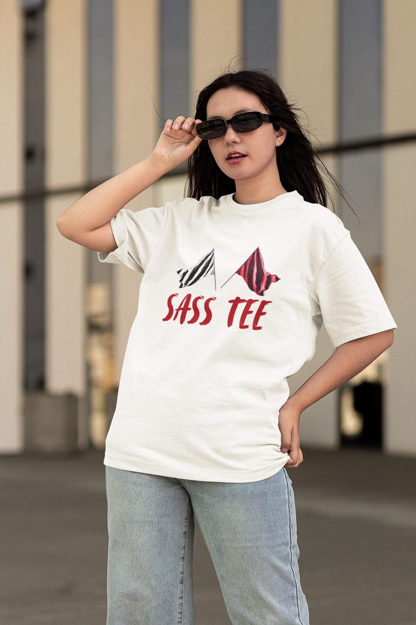 RED FLAG Terry Oversized Unisex T-Shirt