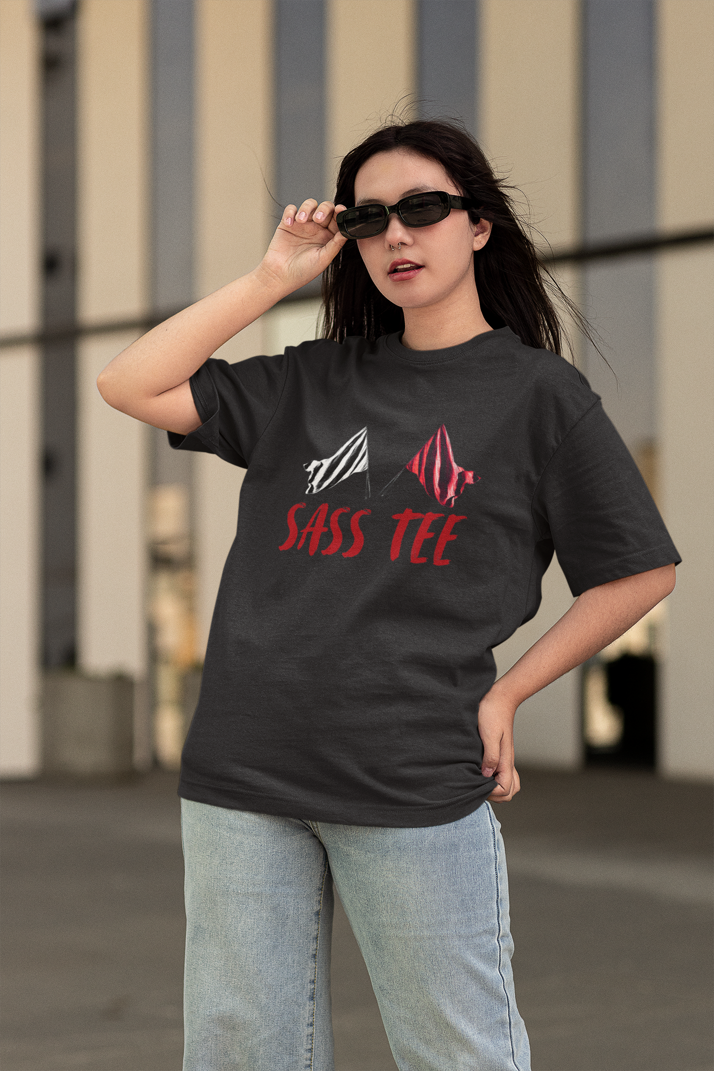 RED FLAG Terry Oversized Unisex T-Shirt