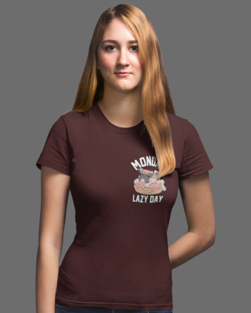 MONDAY Lazy day Women regular fit tshirt