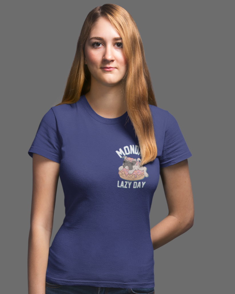 MONDAY Lazy day Women regular fit tshirt