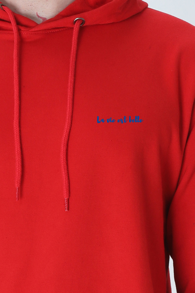 La vie est belle embroidered Unisex Hooded Sweatshirt