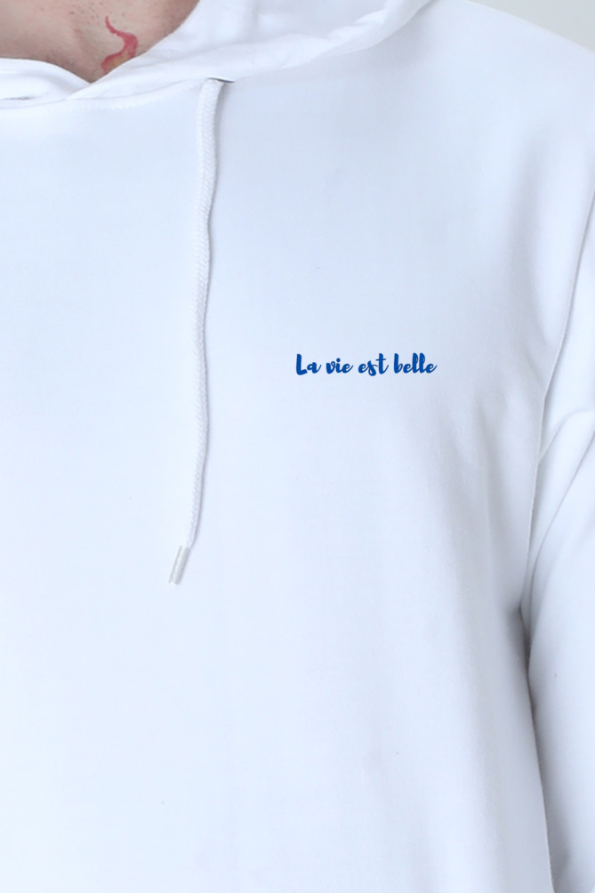 La vie est belle embroidered Unisex Hooded Sweatshirt