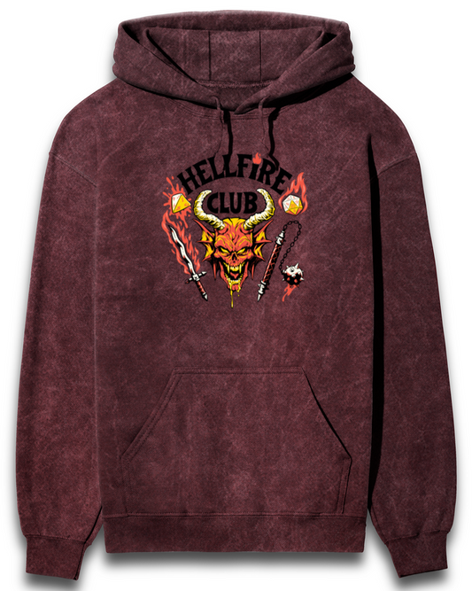 HELLFIRE Acid-wash Unisex Hoodie