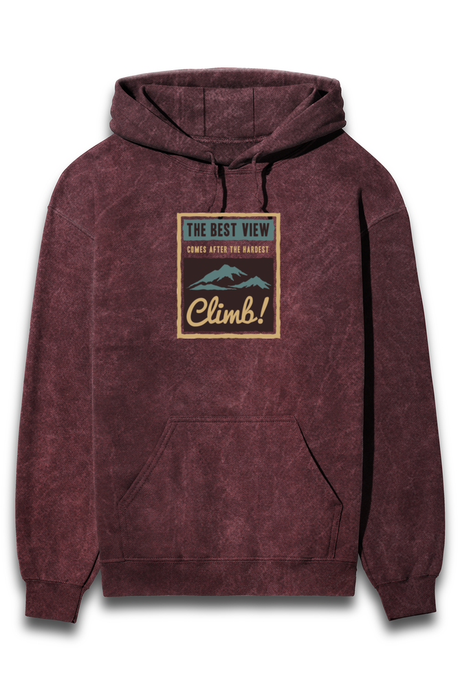 Hardest climb Acid-wash Unisex Hoodie