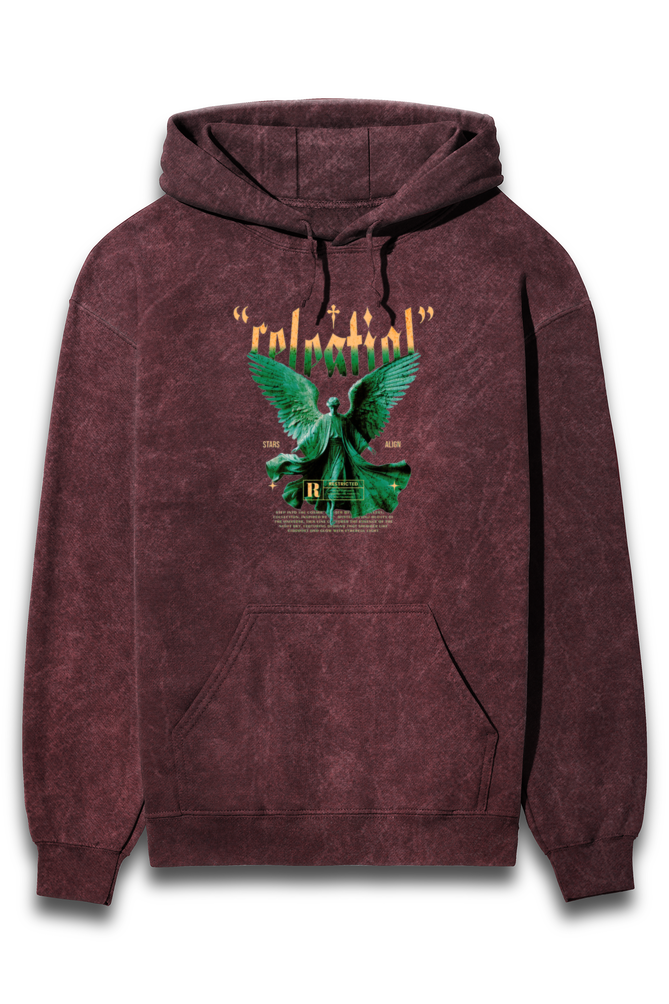 CELESTIAL Acid wash Unisex HOODED SWEATSHIRT