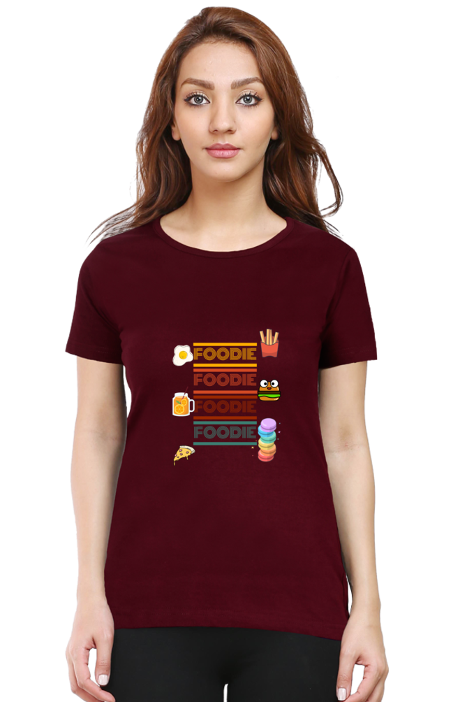 FOODIE Women regular fit tshirt