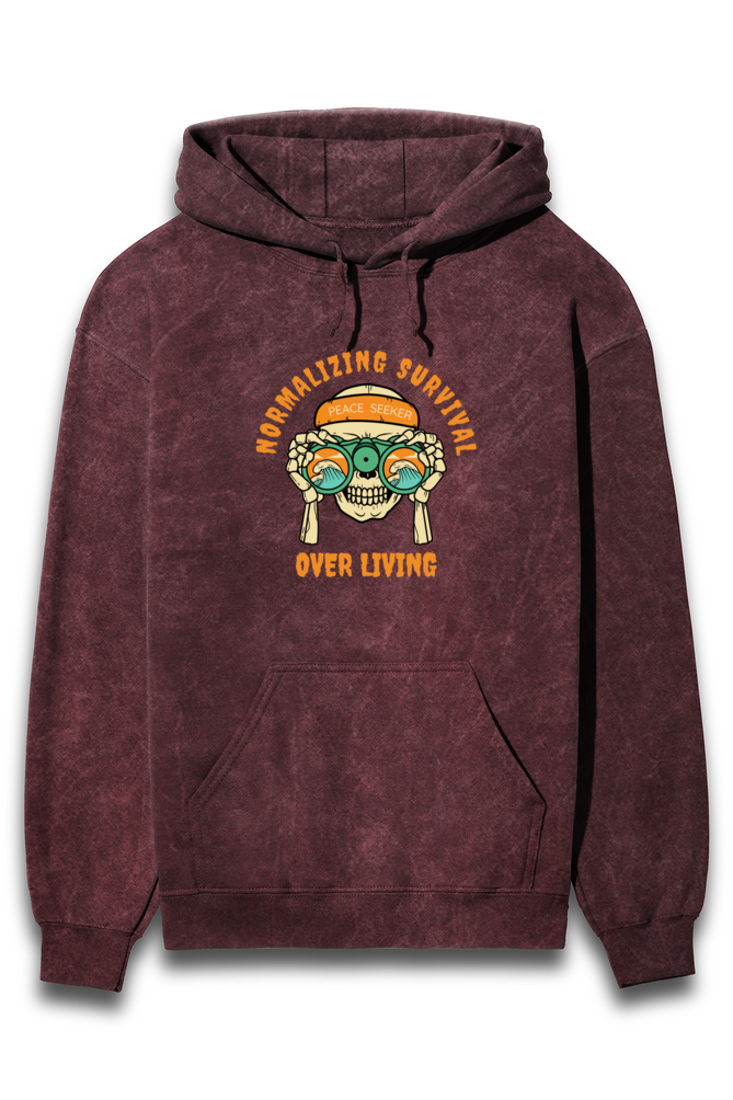 Normalizing survival Acid wash Unisex Hoodie