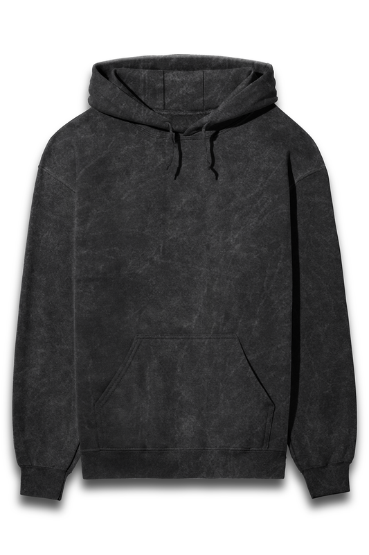 SOLID Acid wash Unisex Hooded Sweatshirt
