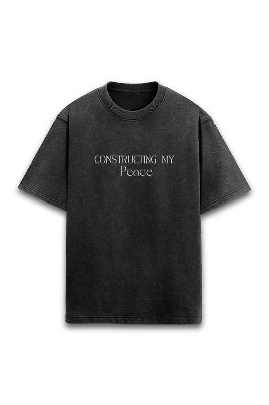 CONSTRUCTING PEACE ACID-WASH Oversized Unisex Classic T-Shirt