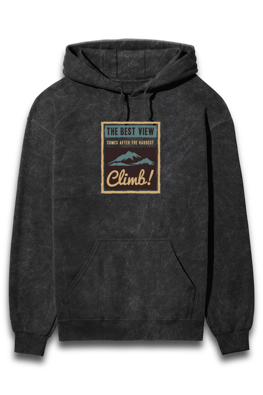 Hardest climb Acid-wash Unisex Hoodie