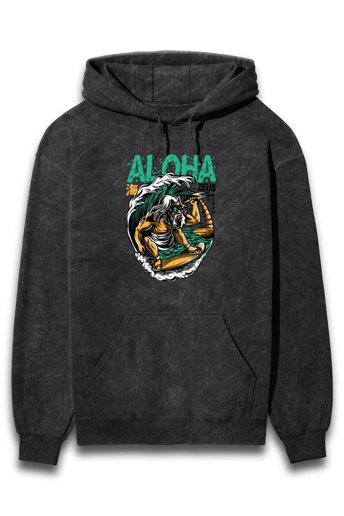 ALOHA Acid-wash Unisex Hoodie