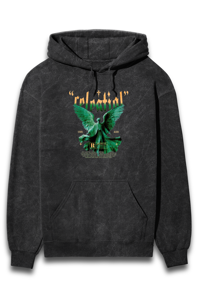 CELESTIAL Acid wash Unisex HOODED SWEATSHIRT