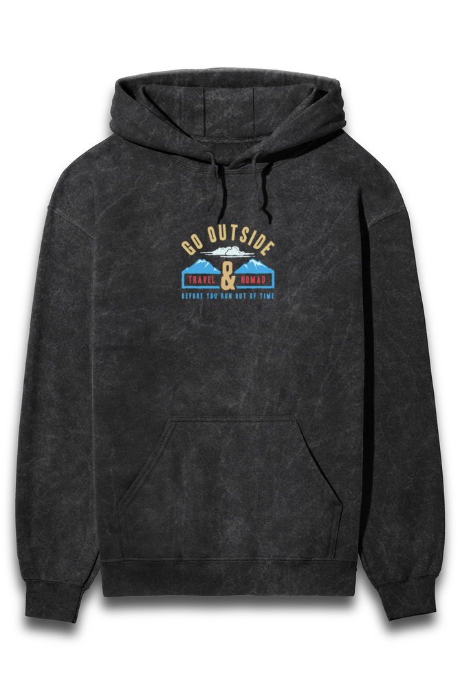 TRAVEL & NOMAD Acid-wash Unisex Hoodie