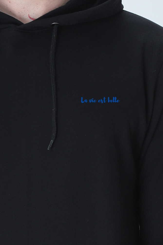 La vie est belle embroidered Unisex Hooded Sweatshirt