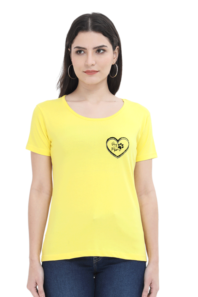 DOG MOM Women regular fit tshirt