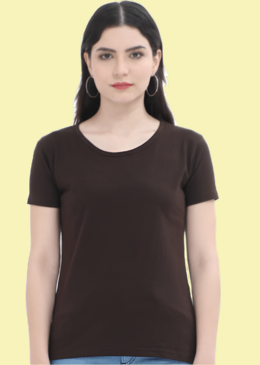 SOLID Women Regular fit Tshirt