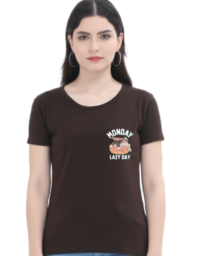 MONDAY Lazy day Women regular fit tshirt