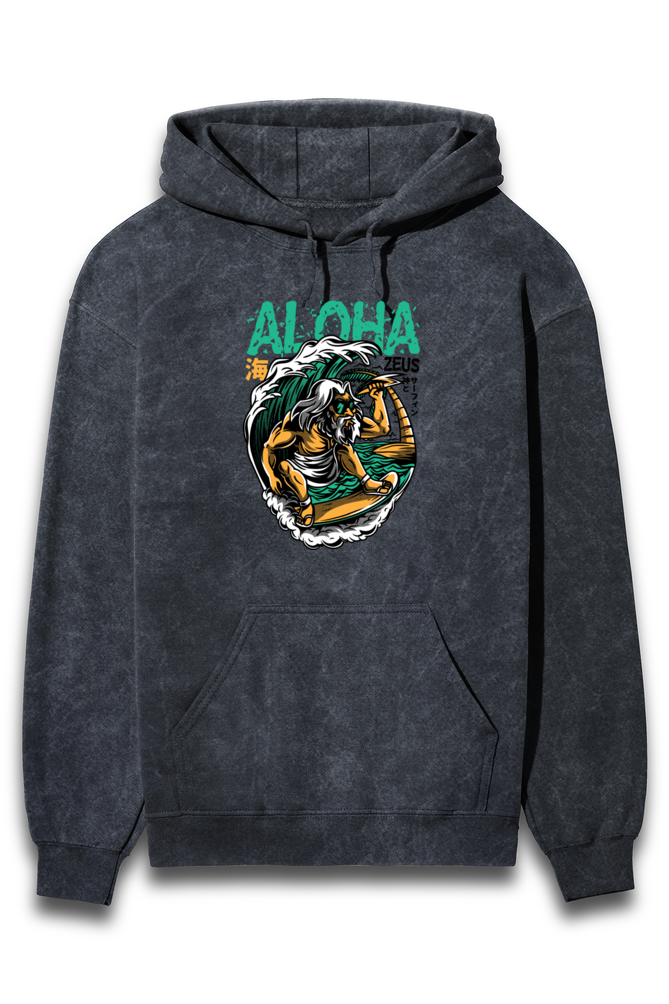 ALOHA Acid-wash Unisex Hoodie