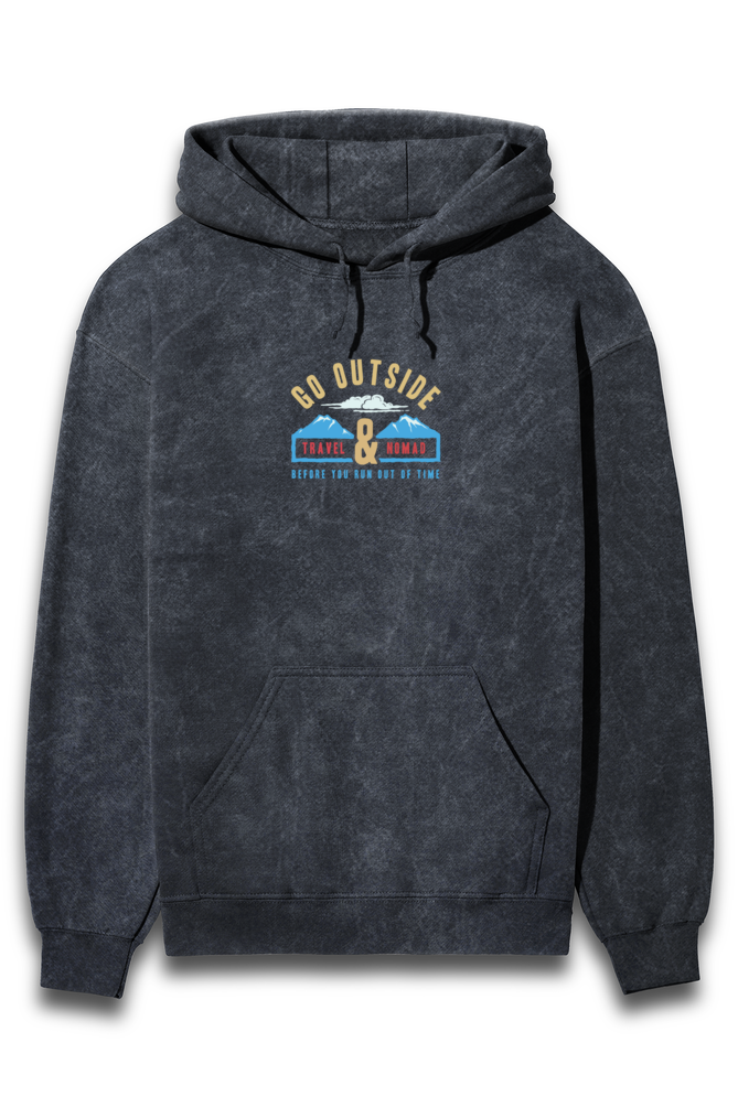 TRAVEL & NOMAD Acid-wash Unisex Hoodie