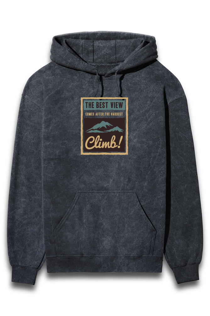 Hardest climb Acid-wash Unisex Hoodie