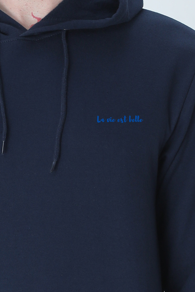 La vie est belle embroidered Unisex Hooded Sweatshirt