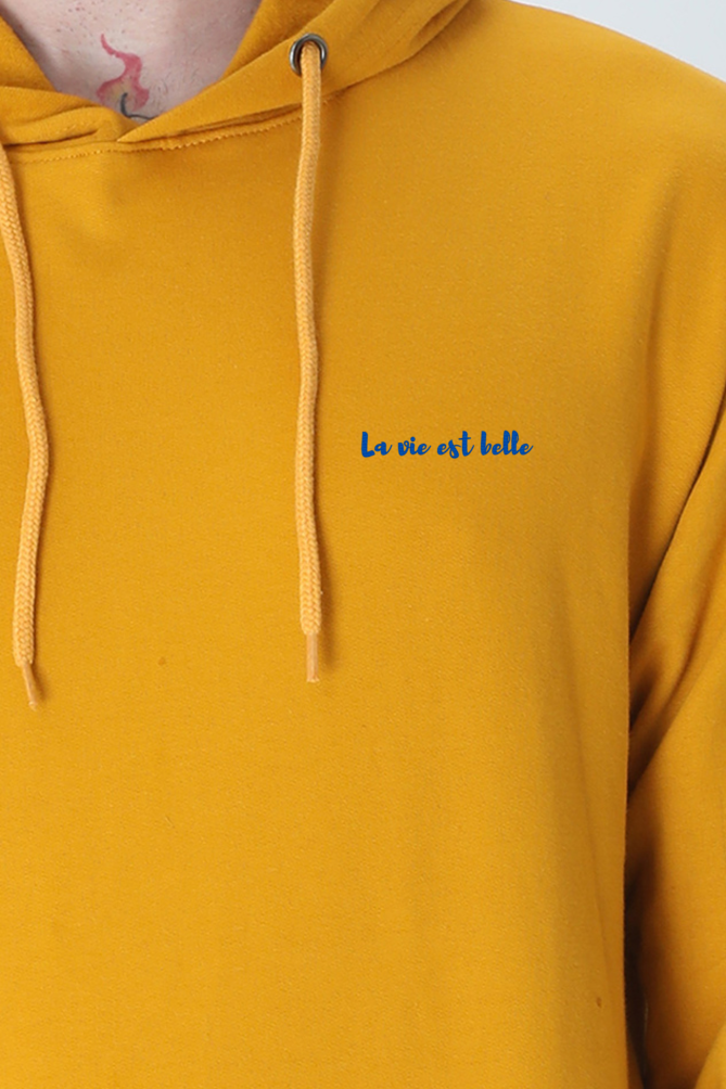 La vie est belle embroidered Unisex Hooded Sweatshirt