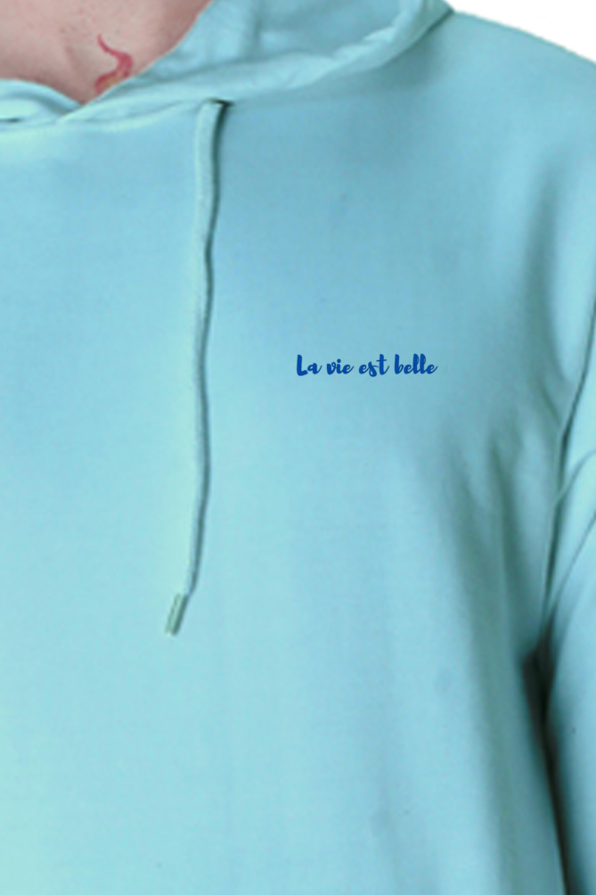 La vie est belle embroidered Unisex Hooded Sweatshirt