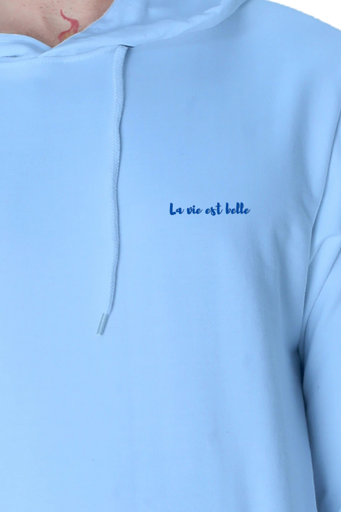 La vie est belle embroidered Unisex Hooded Sweatshirt