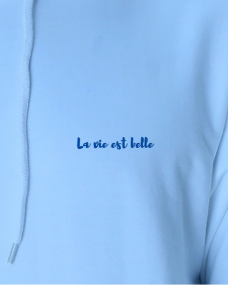 La vie est belle embroidered Hoodie
