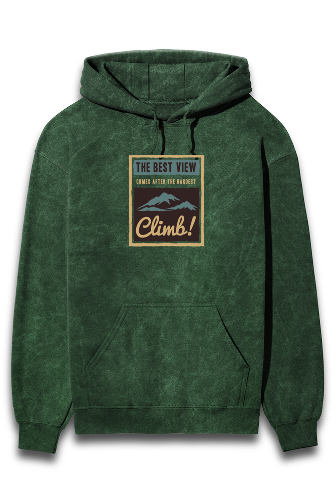 Hardest climb Acid-wash Unisex Hoodie