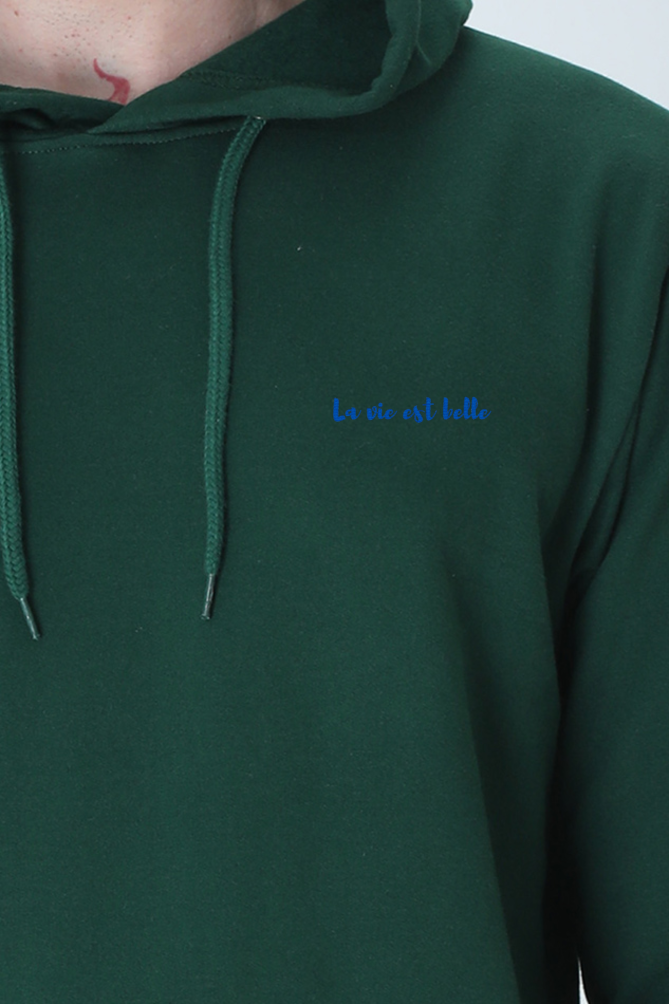 La vie est belle embroidered Unisex Hooded Sweatshirt