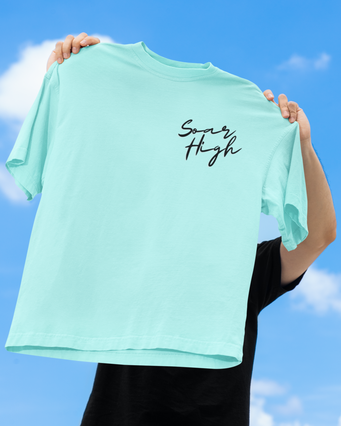 Soar High puff print Oversized T-Shirt