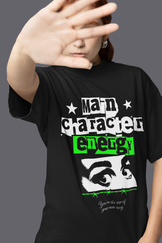 Main Character Energy Unisex Oversized T-Shirt