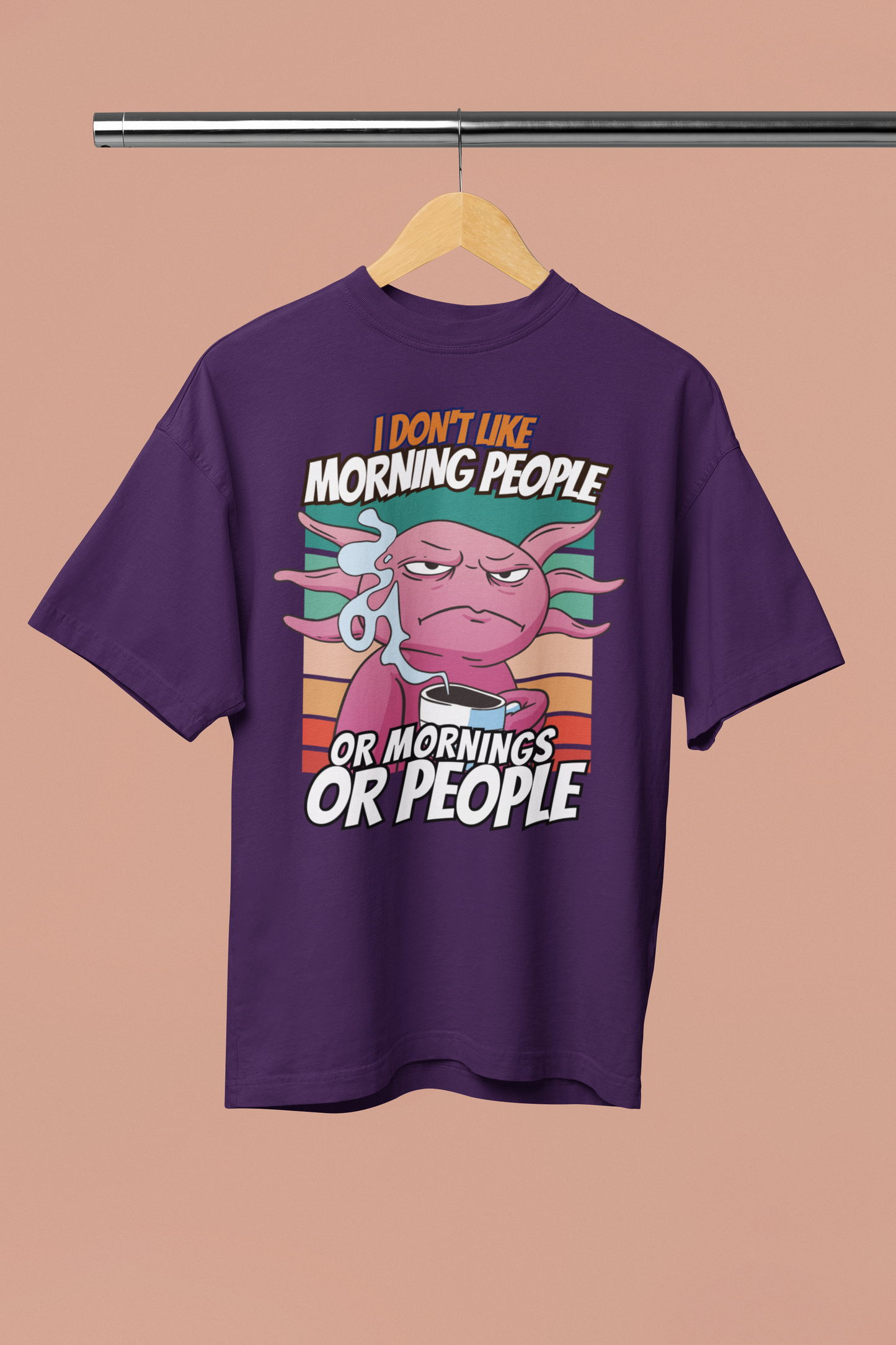 HATE MORNINGS Oversized Unisex Classic T-Shirt