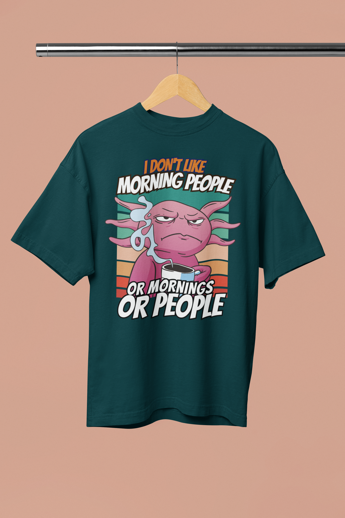 HATE MORNINGS Oversized Unisex Classic T-Shirt