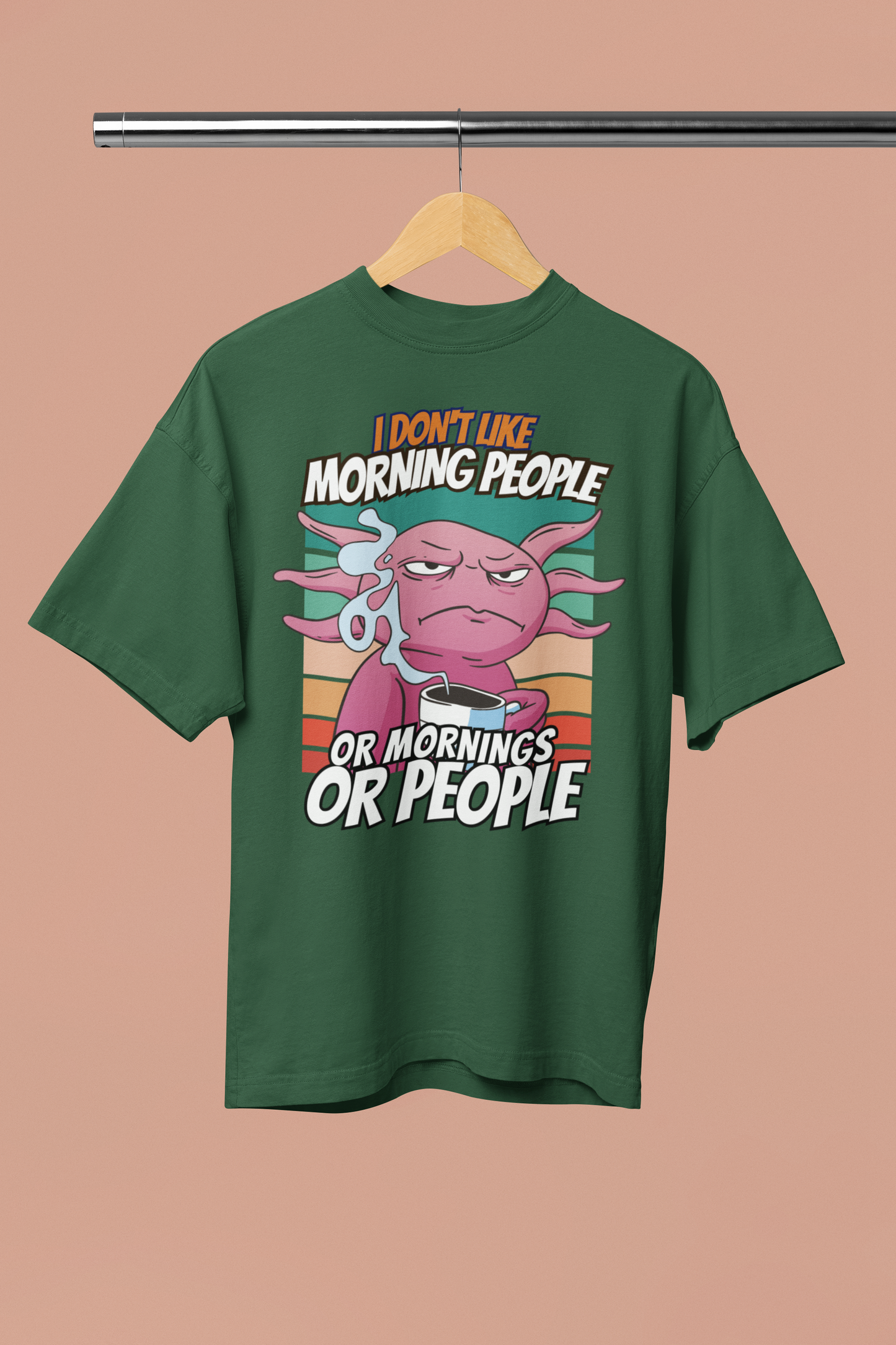HATE MORNINGS Oversized Unisex Classic T-Shirt