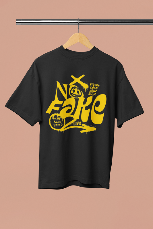 NO FAKE Unisex Oversized T-Shirt